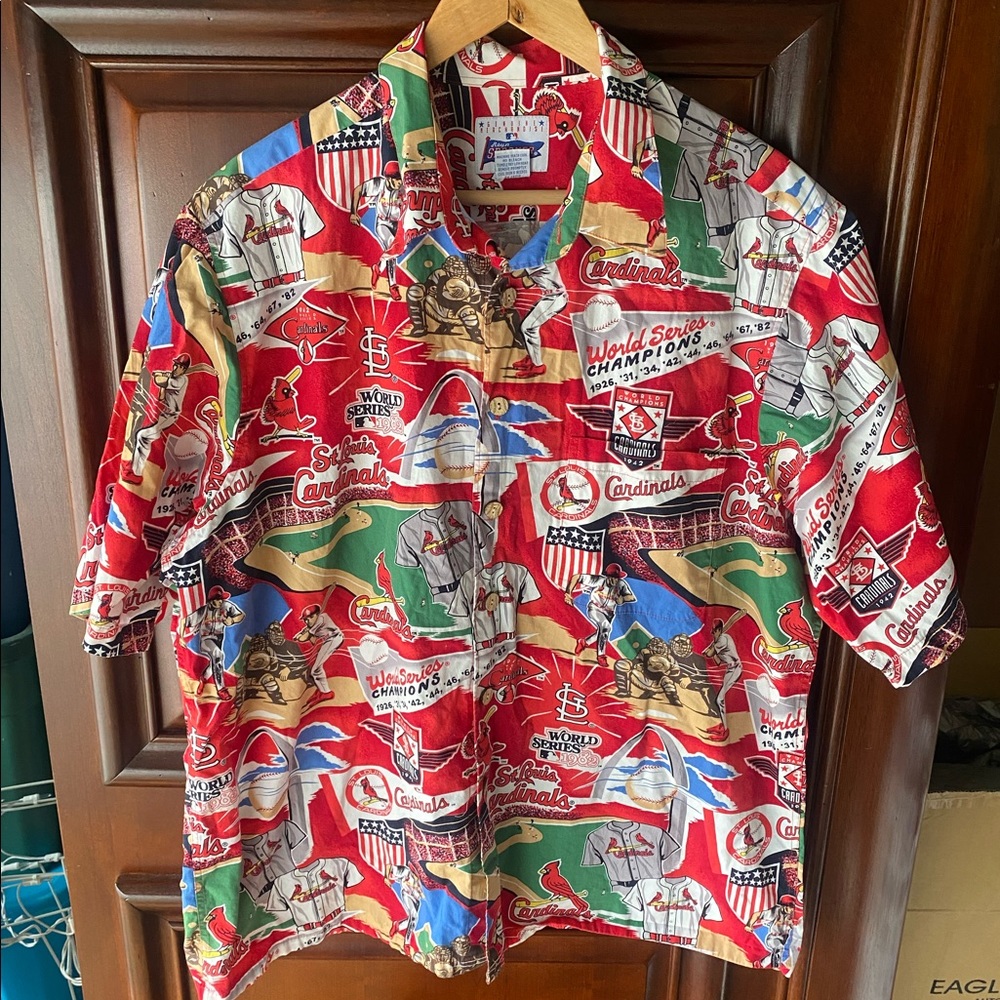 Reyn Spooner MLB St Louis Cardinals all over print Button down shirt